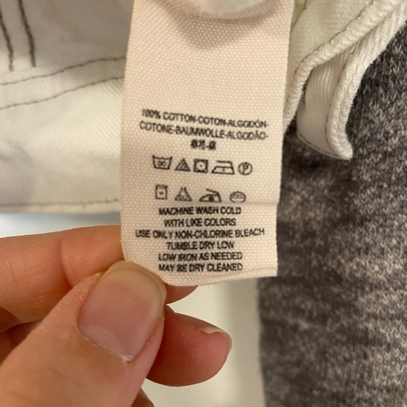 Free People Distressed White Denim Jacket - Size Large - Picture 10 of 10